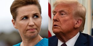 Η Δανή πρωθυπουργός Μέτε Φρεντέρικσεν και ο πρόεδρος των ΗΠΑ, Ντόναλντ Τραμπ 