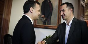 Συνάντηση Χάρη Δούκα με Αλέξη Χαρίτση