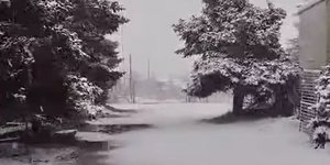 Χιονόπτωση στις Κεραίες στην Πάρνηθα