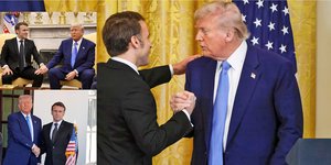 Τραμπ-Μακρόν, τρεις χειραψίες