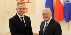 Ο Πολωνός πρόεδρος Ντούντα με τον Αμερικανό απεσταλμένο Κέλογκ