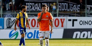 Ο Ταξιάρχης Φούντας πανηγυρίζει το γκολ στον αγώνα Κυπέλλου του ΟΦΗ εναντίον του Asteras Aktor