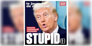 Το εξώφυλλο της καναδικής εφημερίδας Le Journal de Montreal για τον Ντόναλντ Τραμπ