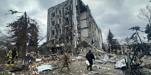 Κτίριο στην Ουκρανία, χτυπημένο από τους Ρώσους