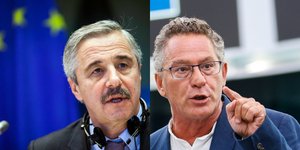 Ο ευρωβουλευτής του ΠΑΣΟΚ Γιάννης Μανιάτης και του ΣΥΡΙΖΑ Κώστας Αρβανίτης
