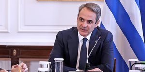 Ο πρωθυπουργός Κυριάκος Μητσοτάκης στο υπουργικό συμβούλιο