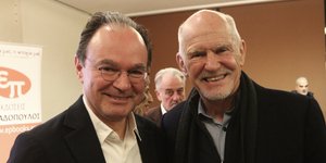 Ο Γιώργος Παπακωνσταντίνου με το Γιώργο Παπανδρέου