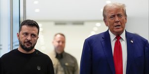 Ο Ουκρανός πρόεδρος Ζελένσκι με τον Ντόναλντ Τραμπ