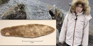 Η οκτάχρονη Eλίζ βρήκε το νεολιθικό εργαλείο στο προαύλιο του σχολείου της / VESTLAND POLICE