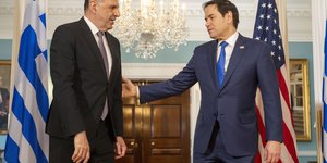 Ο Γιώργος Γεραπετρίτης και ο Μάρκο Ρούμπιο