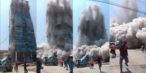 Η στιγμή της κατάρρευσης πολυόροφης οικοδομής στην Μπανγκόκ μετά τον σεισμό στη Μιανμάρ