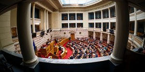 Φωτογραφία της Βουλής από το θεωρείο