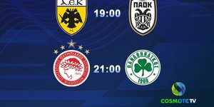 Τα Playoffs της Stoiximan Super League ξεκινούν στην COSMOTE TV με τα ντέρμπι ΑΕΚ-ΠΑΟΚ και Ολυμπιακός-Παναθηναϊκός