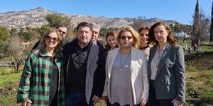 Σίσσυ Ηλιοπούλου, Chief Marketing & Communications Officer LAMDA Development, Νίκος Χαρδαλιάς, Περιφερειάρχης Αττικής, Νατάσα Κοσμοπούλου, Δήμαρχος Πεντέλης, Λουκία Κεφαλογιάννη, Αντιπεριφερειάρχης Βόρειου Τομέα Αθηνών 