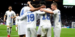 Πανηγυρισμοί παικτών της Εθνικής Ελλάδας