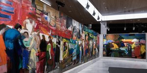 Η Λαϊκή Αγορά του Παναγιώτη Τέτση στην είσοδο της Πινακοθήκης