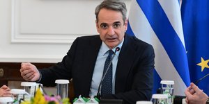 Ο πρωθυπουργός Κυριάκος Μητσοτάκης στο υπουργικό συμβούλιο