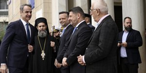 Ο Κυριάκος Μητσοτάκης στη Μητρόπολη Αθηνών