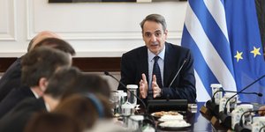 Κυριάκος Μητσοτάκης στο υπουργικό