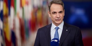 Ο Κυριάκος Μητσοτάκης στη συνέντευξη Τύπου μετά τη Σύνοδο Κορυφής 