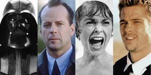 Από αριστερά: Darth Vader στο «Star Wars: Episode V - The Empire Strikes Back», Bruce Willis στο «The Sixth Sense», Janet Leigh στο «Psycho» και Brad Pitt στο «Seven»