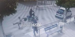 Η στιγμή που το μηχανάκι χτυπάει το παιδί στα Χανιά