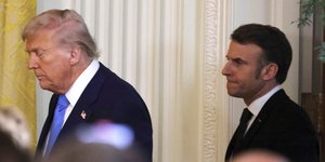 Ο Ντόναλντ Τραμπ και ο Εμανουέλ Μακρόν