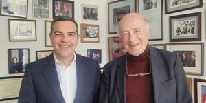 O Αλέξης Τσίπρας με τον Joseph Nye