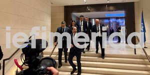 Ο πρόεδρος της Κυπριακής Δημοκρατίας Νίκος Χριστοδουλίδης μετά την πενταμερή για το Κυπριακό
