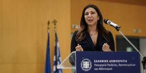 Η υπουργός Παιδείας, Θρησκευμάτων και Αθλητισμού, Σοφία Ζαχαράκη