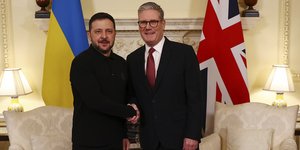 Ο Ουκρανός πρόεδρος με τον Βρετανό πρωθυπουργό