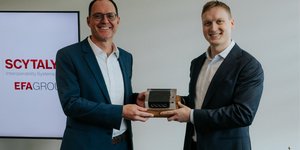 Γιώργος Μενεξής CEO SCYTALYS με Henry Härm, CEO και συνιδρυτή Wayren