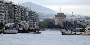 Η διαμαρτυρία των αλιέων στο Θερμαϊκό κόλπο, στη Θεσσαλονίκη