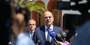 Ο Νίκος Δένδιας στη Λέσβο