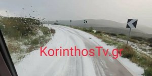 Χαλάζι στη Κόρινθο