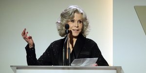 Η Τζέιν Φόντα σε ομιλία