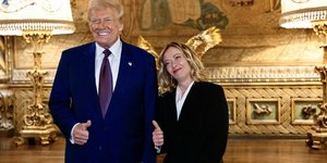 Ο πρόεδρος των ΗΠΑ,Ντόναλντ Τραμπ και η Ιταλίδα πρωθυπουργός Τζόρτζια Μελόνι