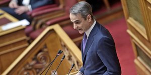Ο Κυριάκος Μητσοτάκης στη Βουλή