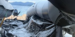 Λέμβος που ναυάγησε στη Λέσβο