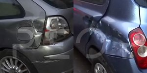 Φορτηγό παρέσυρε σταθμευμένα ΙΧ στον Νέο Κόσμο