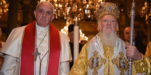 Ο Πάπας Φραγκίσκος και ο Οικουμενικός Πατριάρχης Βαρθολομαίος στο Φανάρι το 2014