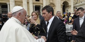 Αντόνιο Μπαντέρας με πάπα Φραγκίσκο