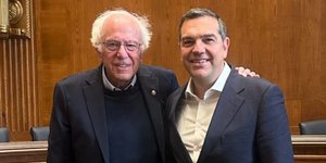 Συνάντηση Αλεξη Τσίπρα με τον Μπέρνι Σάντερς