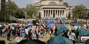 Σκηνές στο πανεπιστήμιο Κολούμπια