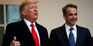 Ντόναλντ Τραμπ και Κυριάκος Μητσοτάκης στον Λευκό Οίκο