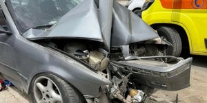 Εικόνα από το τροχαίο που σημειώθηκε στη Θεσσαλονίκη