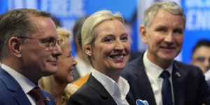 Η ηγέτιδα του AfD Αλίς Βάιντελ με άλλα στελέχη του κόμματος