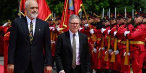 Oι πρωθυπουργοί Αλβανίας και Βρετανίας, Έντι Ράμα και Κιρ Στάρμερ στα Τίρανα 