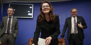 Η υπουργός Οικονομικών της Ουκρανίας Γιούλια Σβιριντένκο στην ουκρανική Βουλή