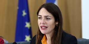 Η υπουργός Κοινωνικής Συνοχής και Οικογένειας Δόμνα Μιχαηλίδου